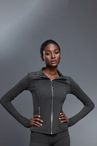 Women Slim-Fit Stretch Yoga Cycling Running Workout Jacket