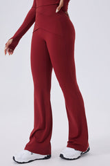 Women High-Waisted Flared Sculpting Yoga Leggings