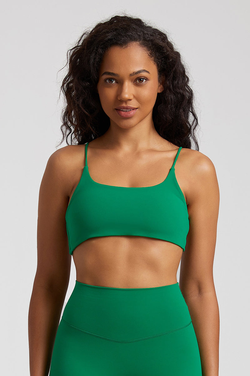 Thin Straps On The Back Crossover Fold-Up Sports Bra