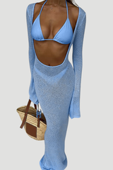 Women's 3-Piece Strappy Bikini Set - Sexy High Cut Swimsuit