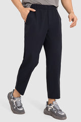 Men Summer Loose Lightweight Quick-Dry Breathable Straight Leg Cropped Casual Workout Sport Pants
