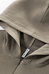 Women Hooded Semi-Zip Thermal Self-Heating Comfortable Casual Sweatshirt
