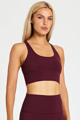 Detachable Chest Pad Cross-Back Sports Bra
