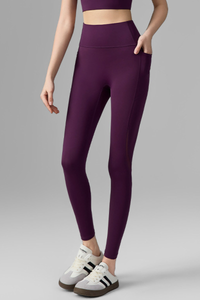Women's Mesh-Panel High-Waisted Leggings with Side Pockets