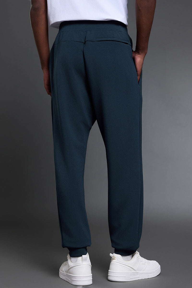 Men Air Layer Loose Straight Leg Sweatpants with Drawstring Cuffs