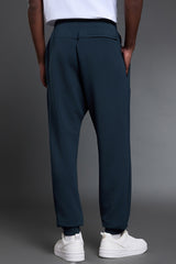 Men Air Layer Loose Straight Leg Sweatpants with Drawstring Cuffs