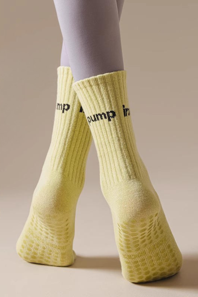 Women's Silicone Anti-Slip Yoga Crew Cotton Yoga Socks