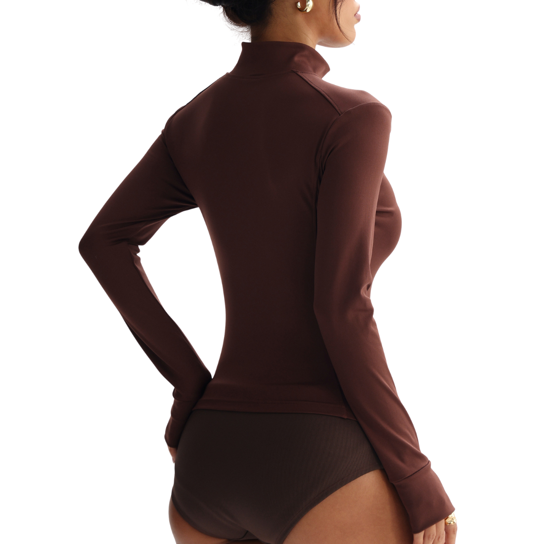 Women's Zip-Front Cropped Polo Top