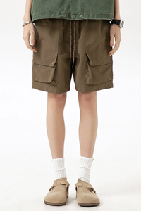 Men's Outdoor Loose Waterproof Drawstring Cargo Shorts