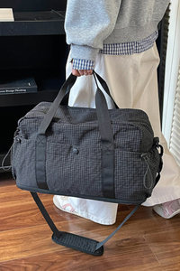Fashionable Plaid Portable Carry-On Travel Duffel Bag