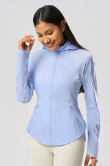 Women Cooling Uv50+ Slim-Fit Convertible Hood Outdoor Sun Protection Jacket