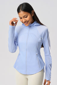 Women Cooling Uv50+ Slim-Fit Convertible Hood Outdoor Sun Protection Jacket