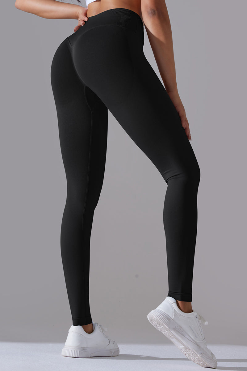 Seamless Women V-Cross Waist Yoga Leggings