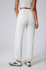 Women High-Waist Wide-Leg Butt-Lifting Cuffed Naked-Feel Yoga Running Workout Pants