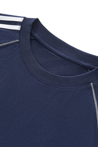 Men's Cotton Athletic Color-block Patchwork T-shirt