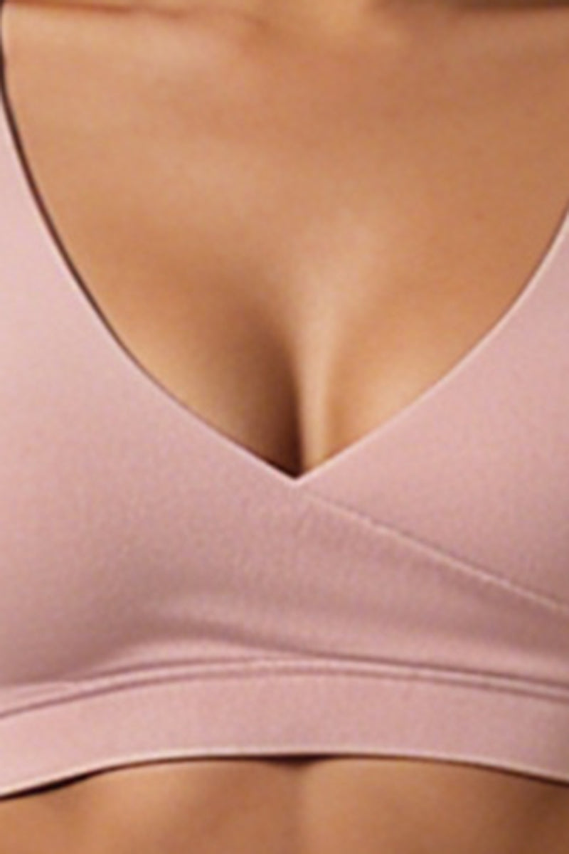 Women's Cross V-Neck Long Sleeve Side Tie Yoga Set - Solid