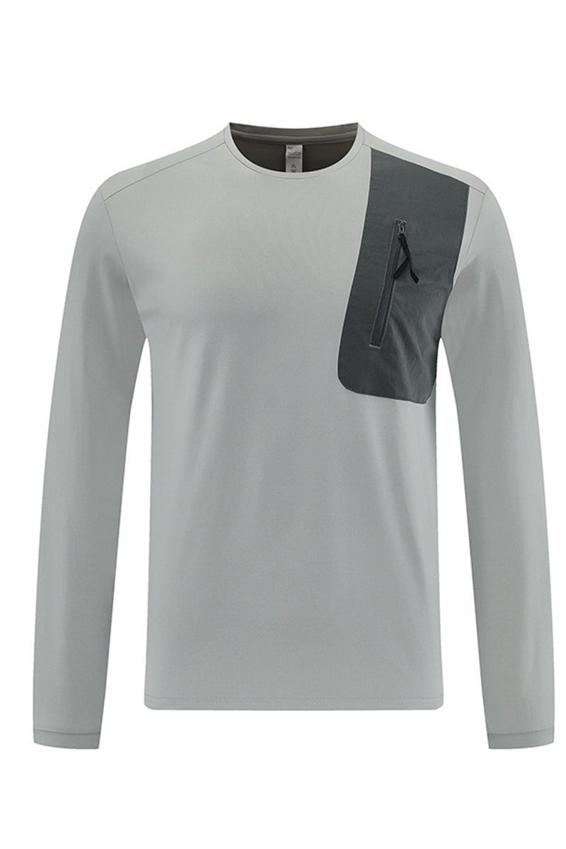 Men Round-Neck Breathable Training Long Sleeve Top