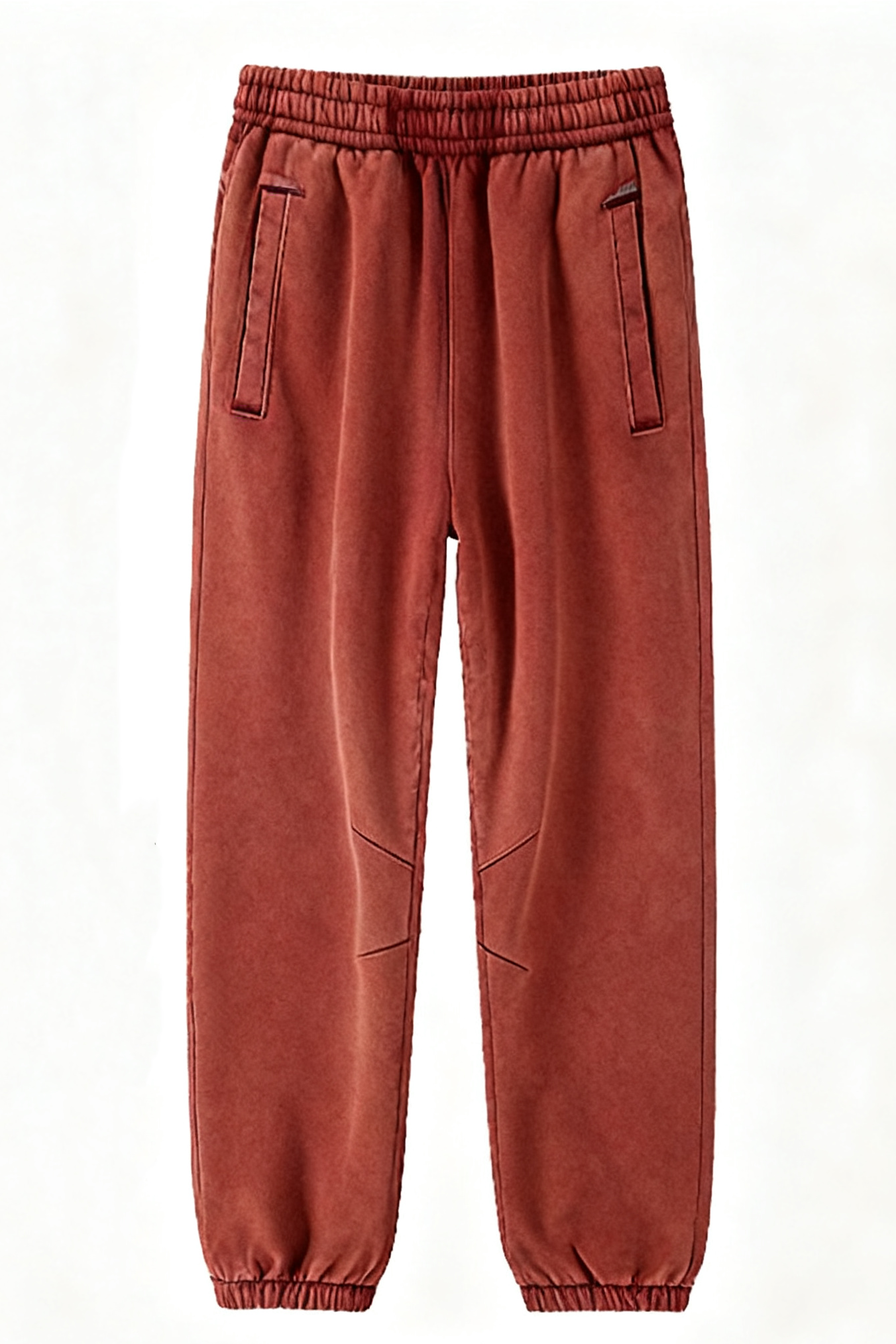 Men/Women Unisex Wax-Dye Washed Fleece Jogger Pants