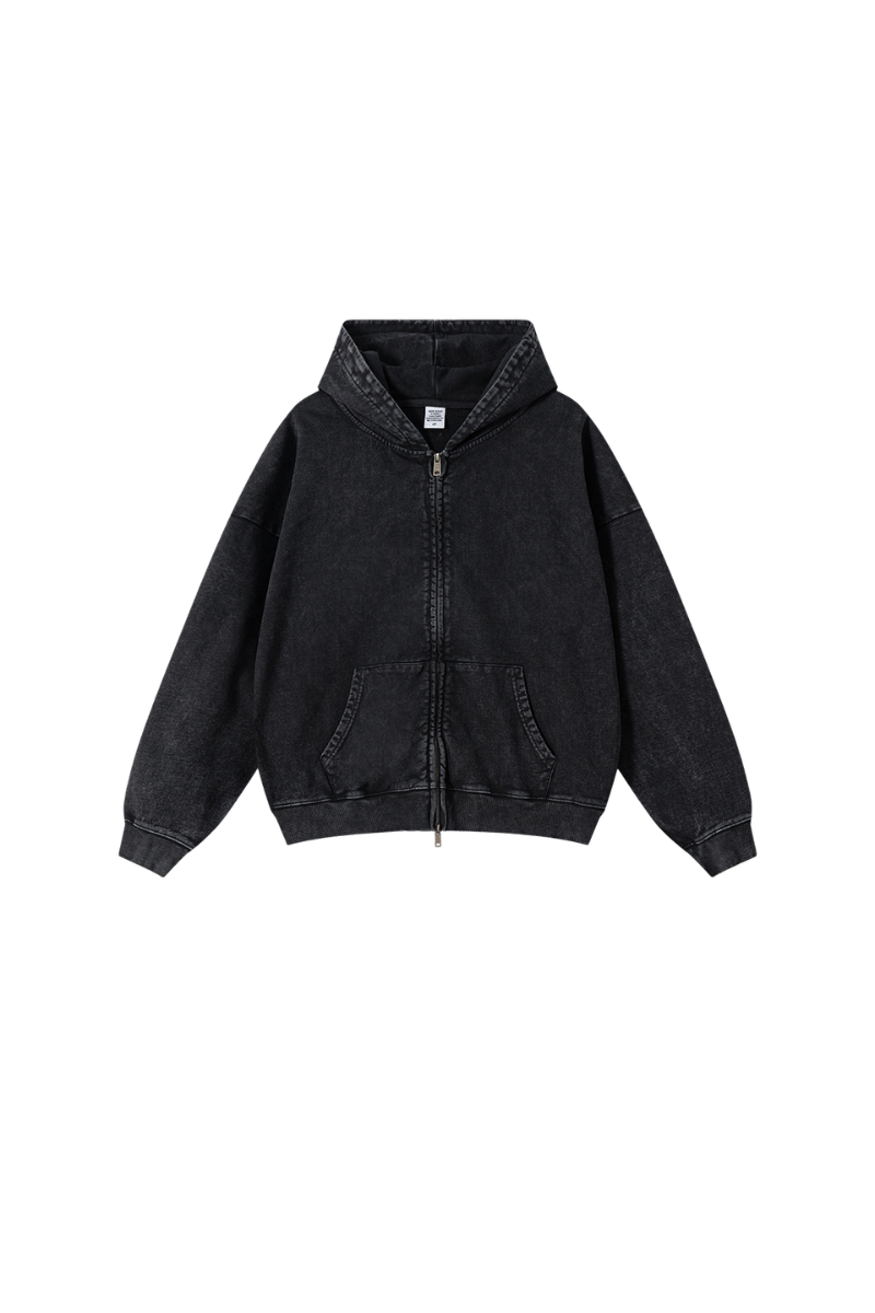 Women's Fall Heavyweight Vintage Washed Cotton Hooded Jacket
