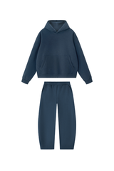 Unisex Fall Fleece Hoodie & Wide Leg Sweatpants Casual Set