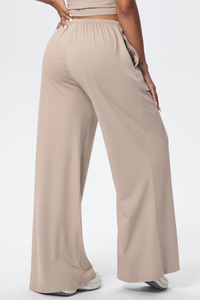 Women’s Athletic Drawstring Loose-Fit  Wide-Leg Pants