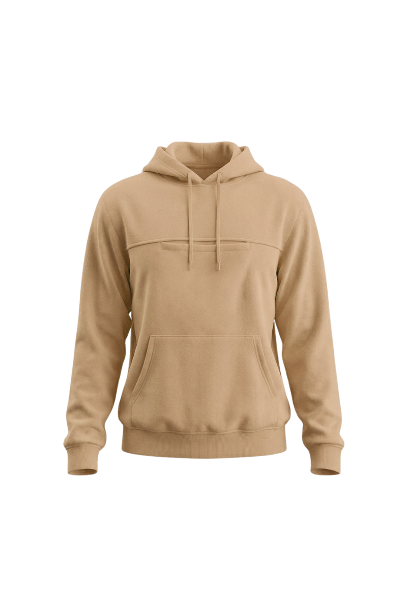 Women's Fall Solid Hoodie With Pet Pocket And Finger Cuffs