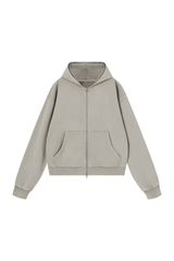 Unisex Fall Washed Vintage Boxy  Comfort Color Hooded Jacket