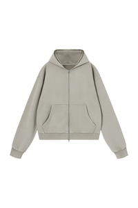 Unisex Fall Washed Vintage Boxy  Comfort Color Hooded Jacket
