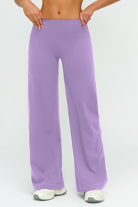 Women's High Waist V-Seam Butt Lifting Draped Wide Leg Pants