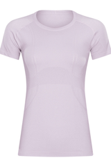 Women Seamless Round Neck Short Sleeve Sport T-Shirt