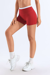Women's High-Waist Sports Yoga Shorts with Polka Dot