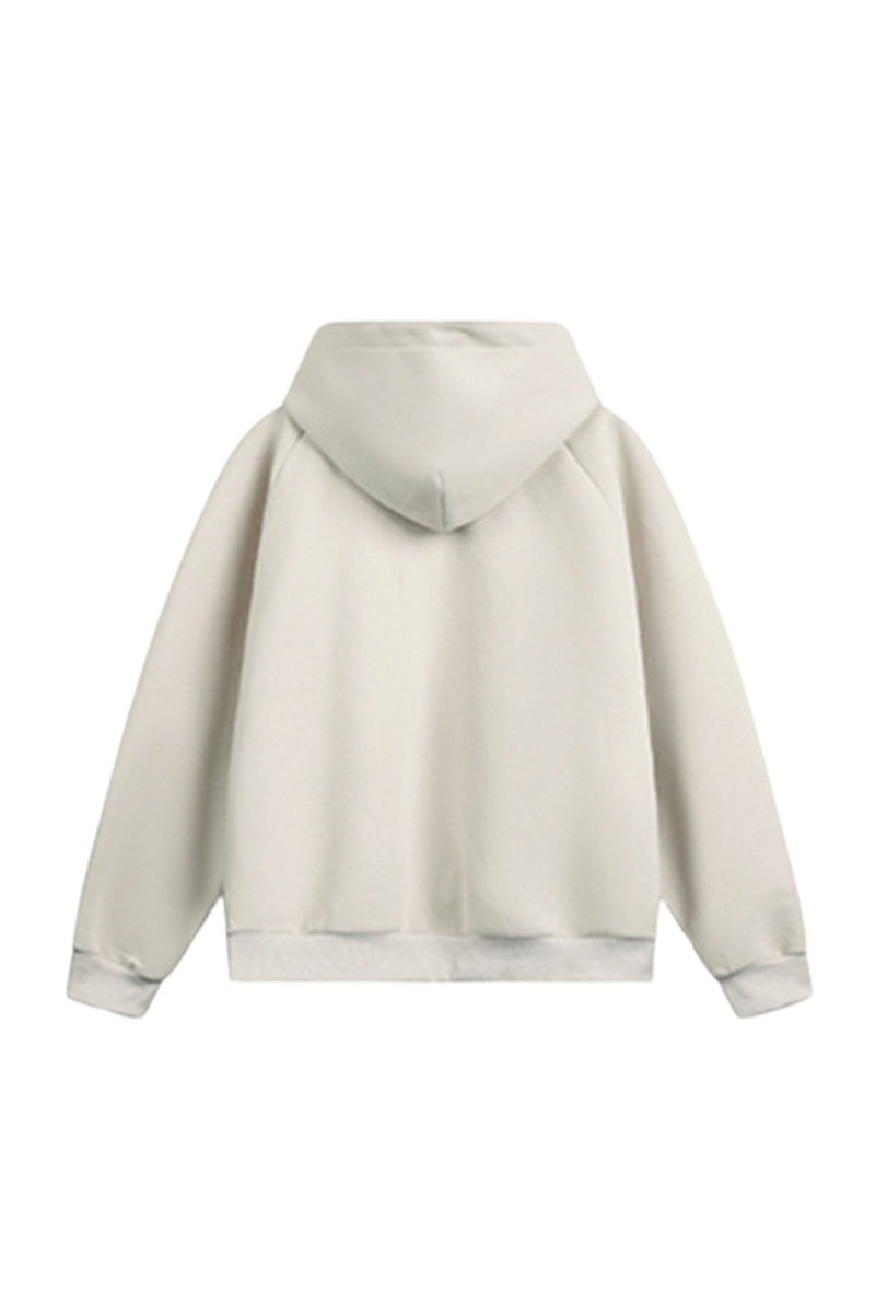 Men's Fall/Winter Fleece-Lined Half-Zip Hooded Sweatshirt