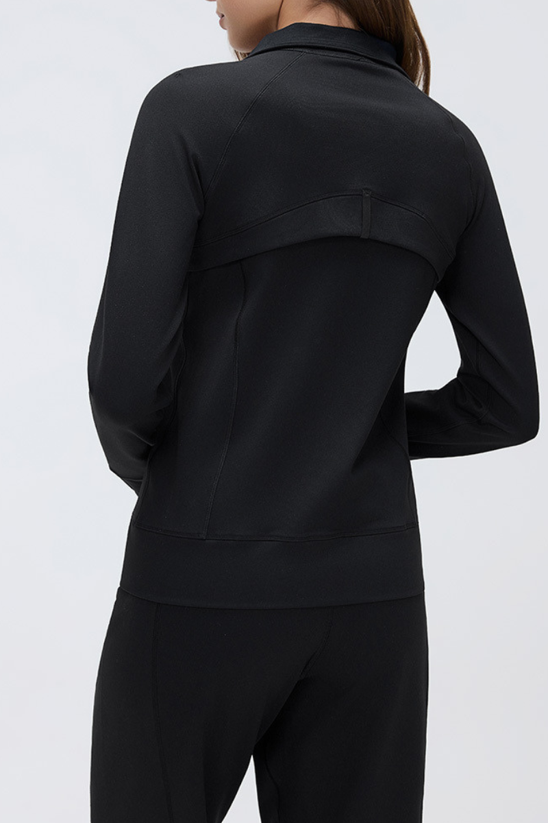 Women's Fall Stand Collar Two-way Zipper Sports Jacket