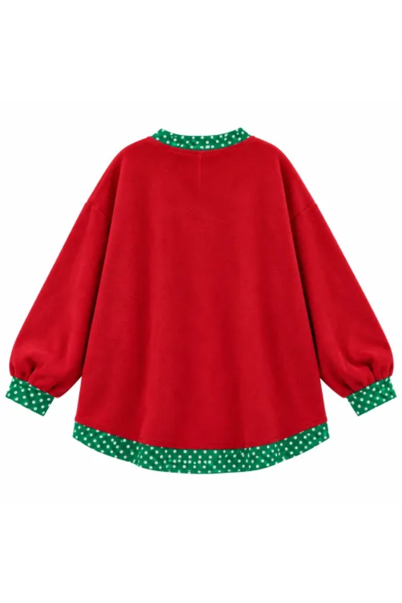 Women's Fall Letter Appliqué Embroidery Mockneck Sweatshirt