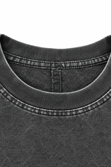 Womens Vintage Washed Cropped Crewneck Sweatshirt