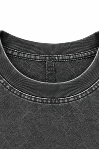 Womens Vintage Washed Cropped Crewneck Sweatshirt