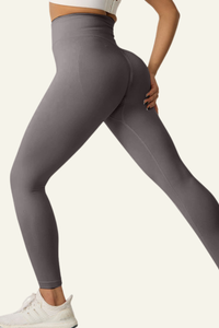 Women's High-waist Pleated Buttocks Lift Yoga Leggings
