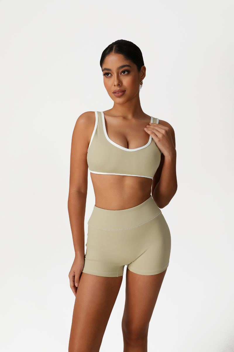 Women High-Waisted Butt-Lifting Yoga Set: Sports Bra + Shorts