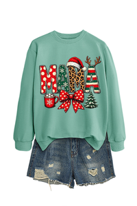 Women's Winter/Fall Christmas Santa Multi-color Pullover