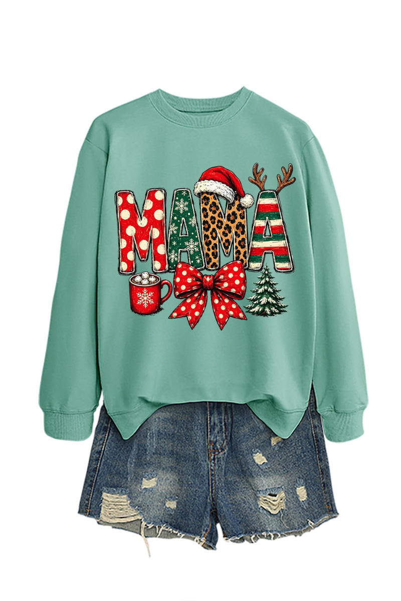Women's Winter/Fall Christmas Santa Multi-color Pullover