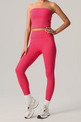 Bandeau sports bra + high stretch sports leggings 2-piece set