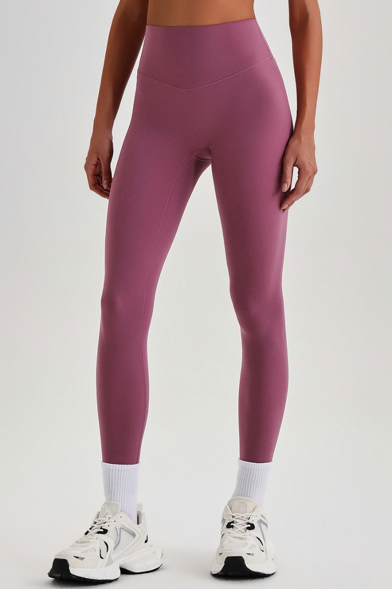 Women's Athletic High Waist No Front Seam Yoga Leggings