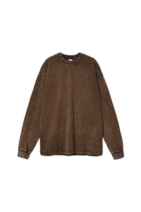 Unisex 100% Cotton Fall Vintage Washed Oversized Pullover