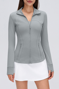 Women's Fall Stand Collar Slim Fit Breathable Sports Jacket