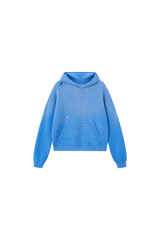 Men's Streetwear Washed Paint Splatter Waffle Hoodie