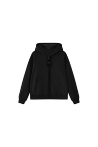 Women Loungewear Color Block Big Tooth Zipper Hooded Jacket