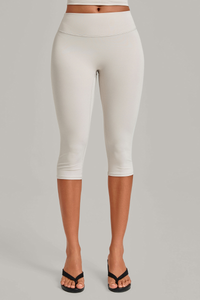 Women’s Mid-Rise Tummy Control Yoga Capri Leggings