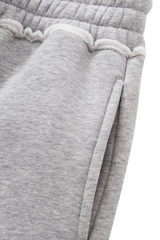 Unisex Fall Elastic Waistband Relaxed Wide Leg Sweatpants