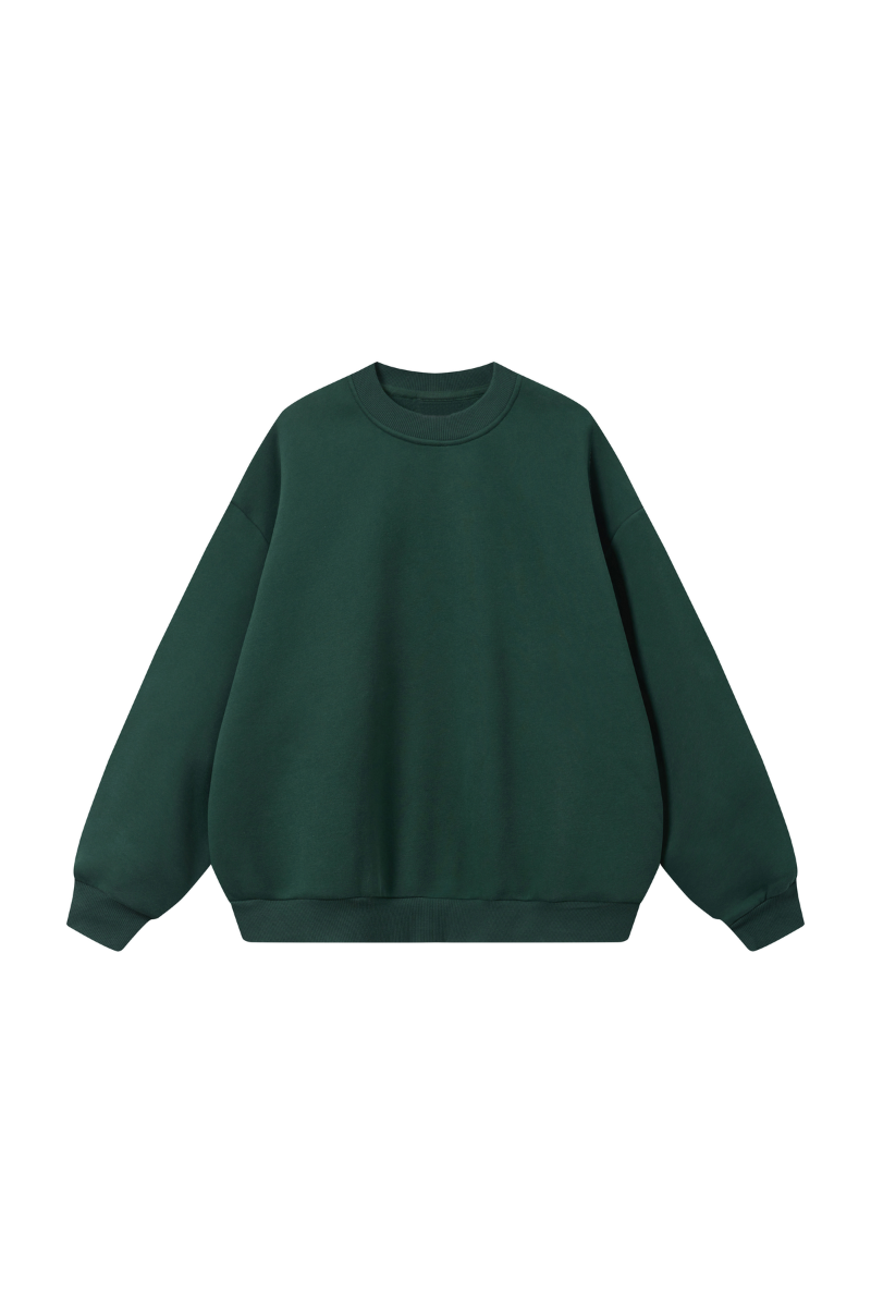Women's Fall Heavyweight Fleece Cropped Crew Neck Sweatshirt