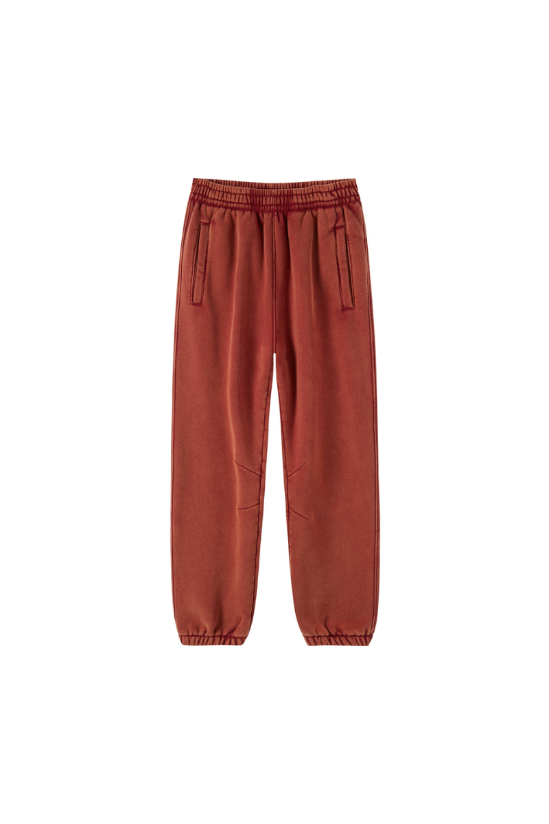 Unisex Fall Fleece Wax Dyed  Vintage Athletic Jogger